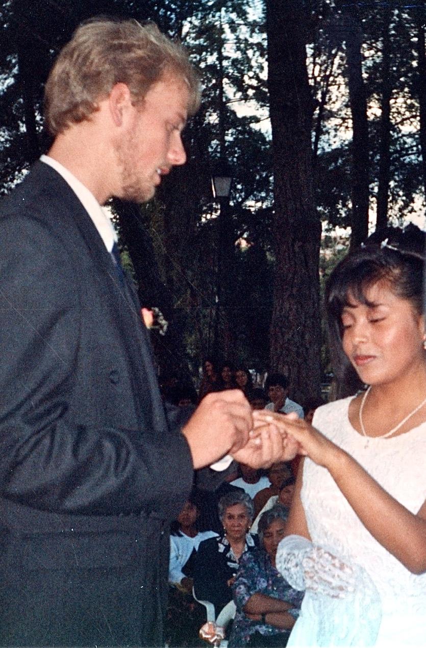 Jason and Norah on their wedding day in Sucre, Bolivia.