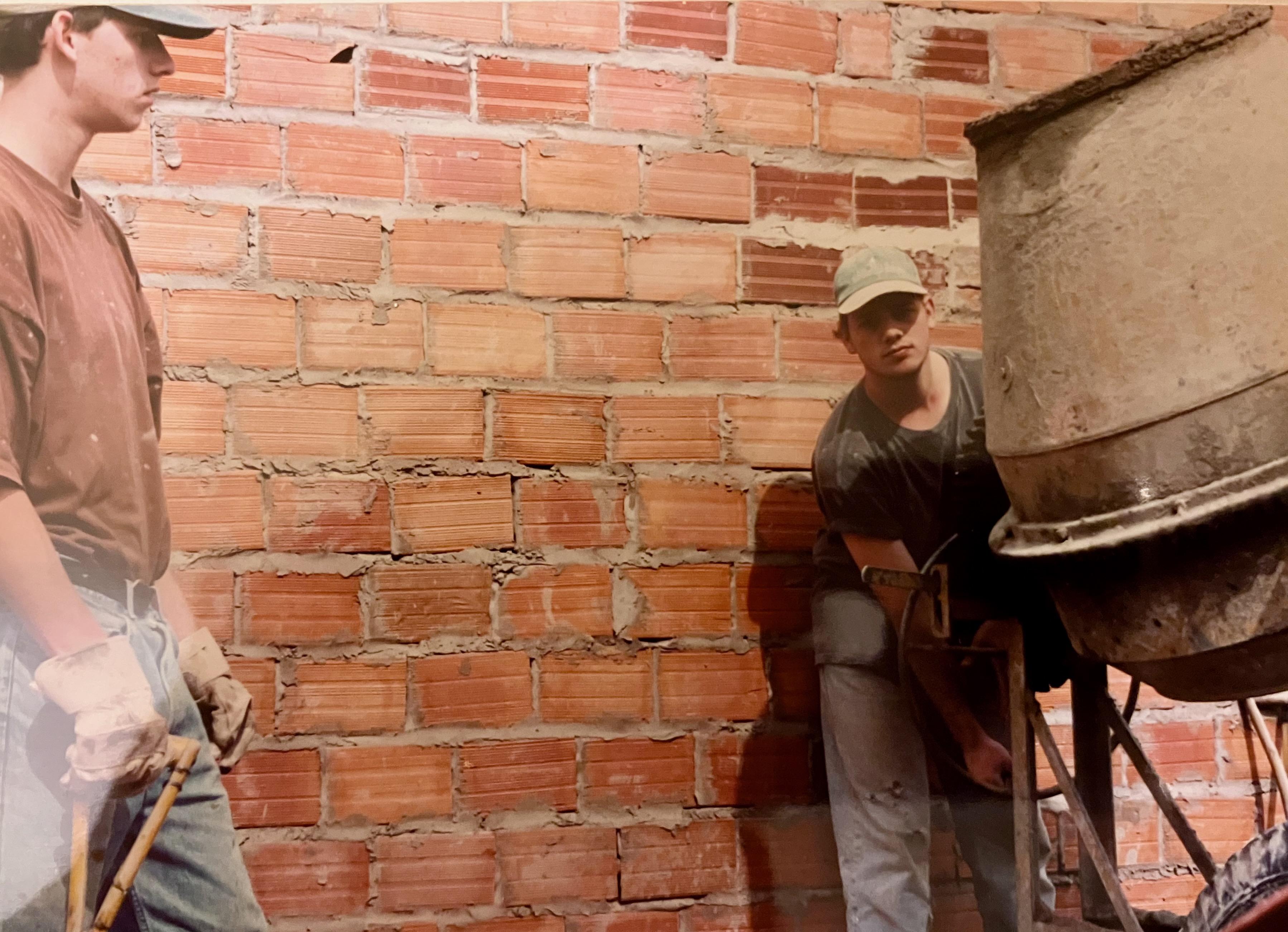 Jason and his brother Dan working on a seminary building project in Sucre, Bolivia.