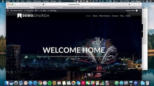 Screenshot of DemoChurch website