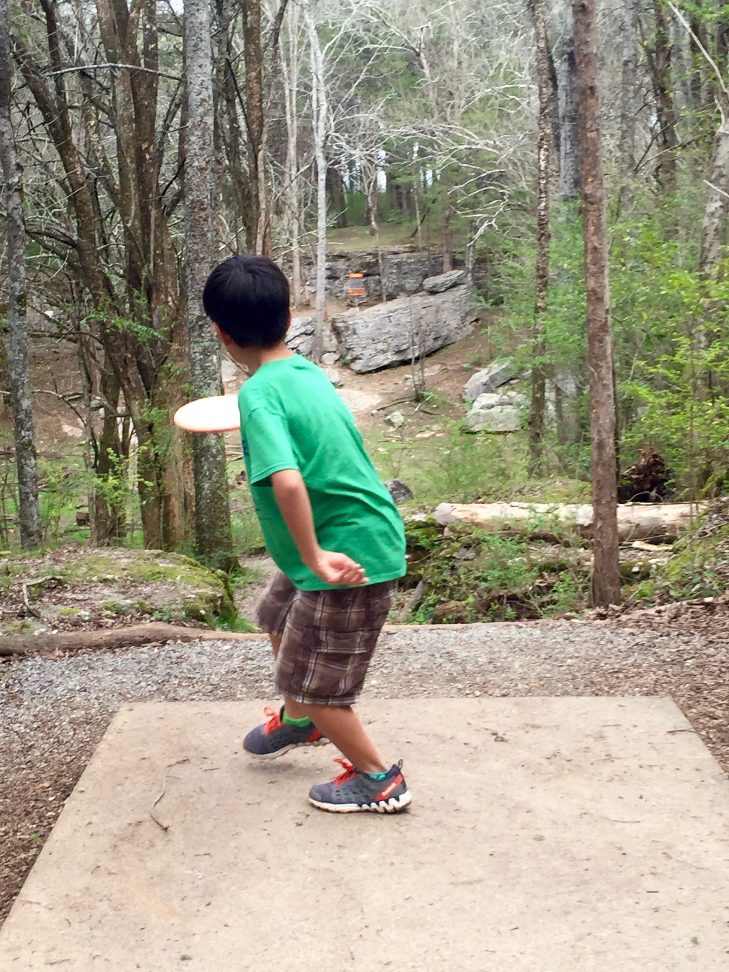 Derrick Playing Disc Golf. Hole 9 at Sharp Spring Disc Golf Course